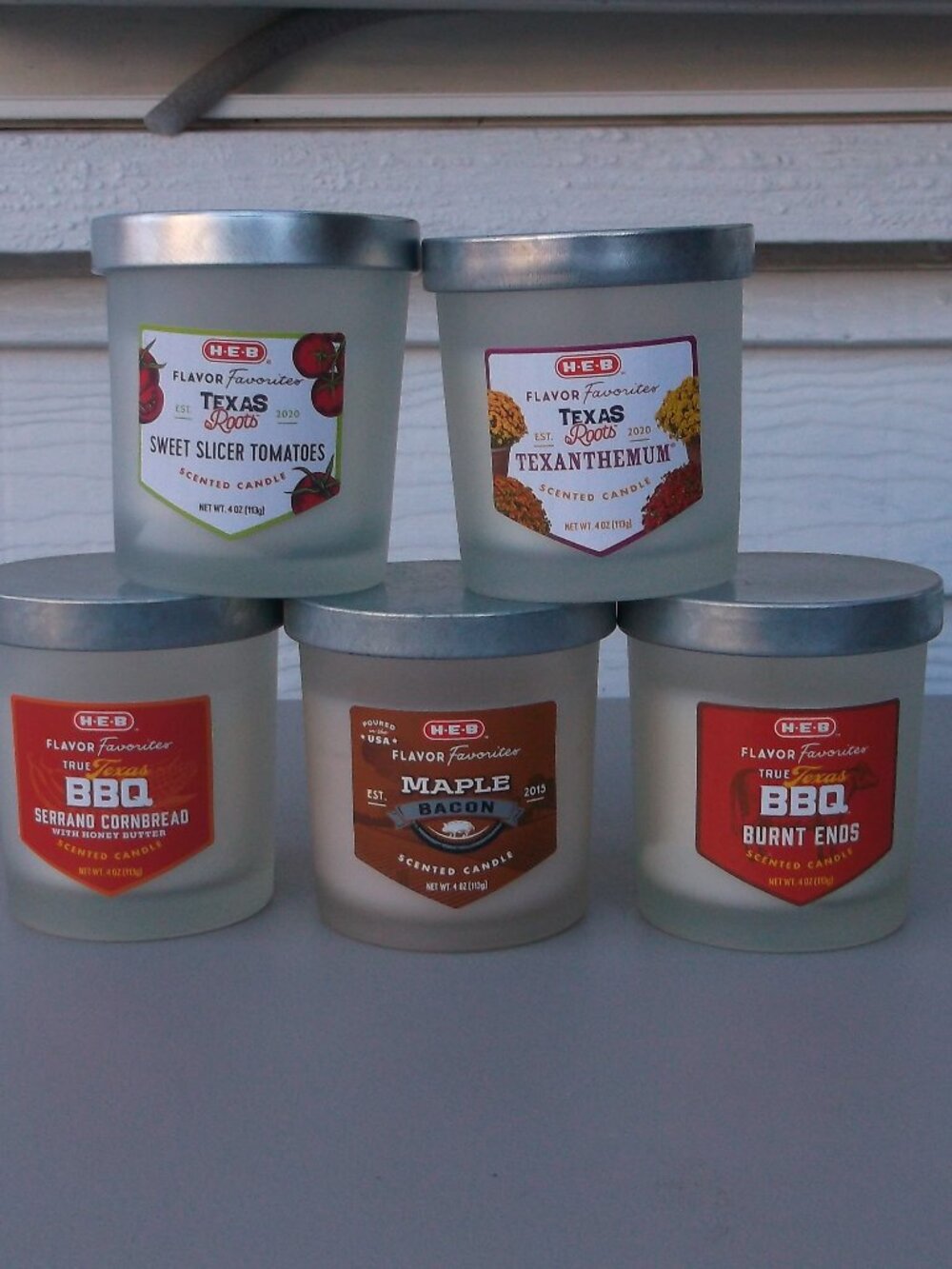 NWT H‑E‑B Flavor Favorites Candle Bundle – 5 Pack – 4 oz / 113g